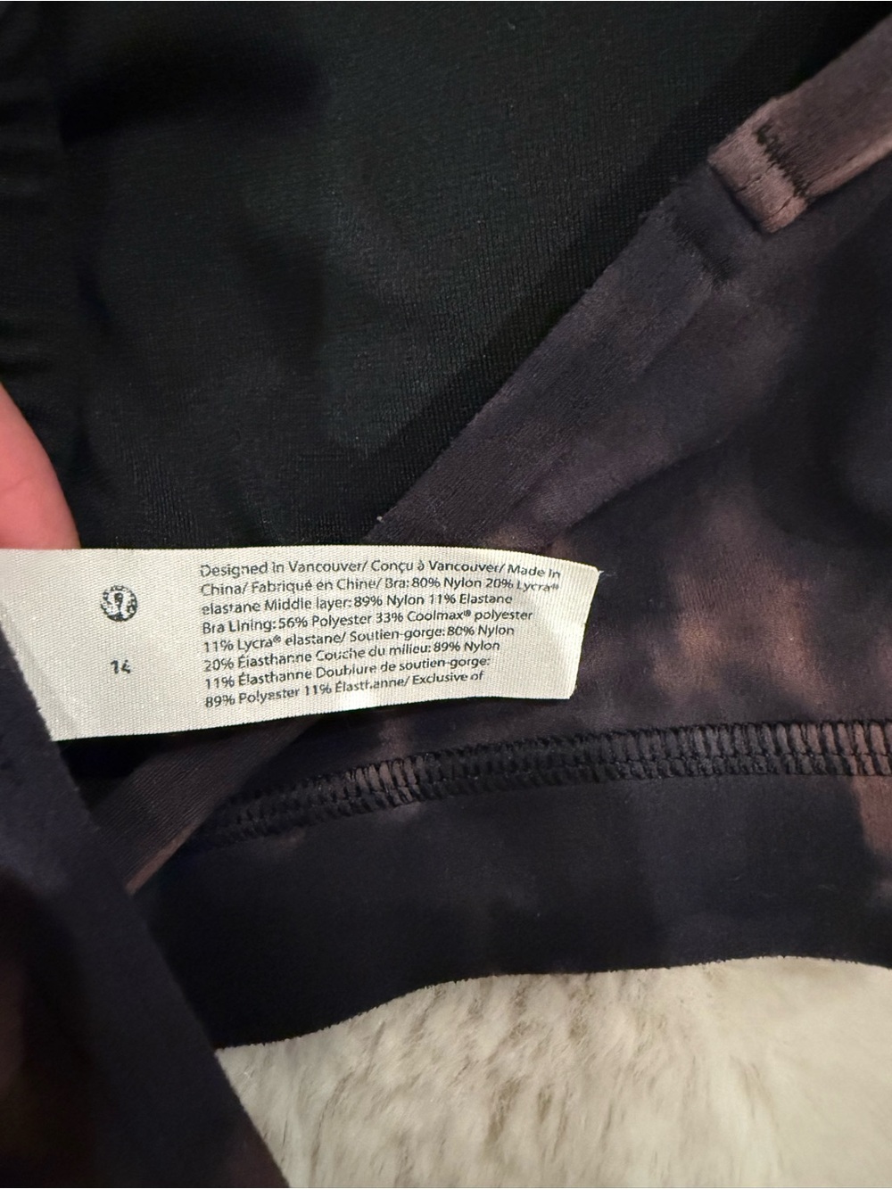 lululemon athletica Strappy Sports Bras - Black & Smoky Tie-Dye - Picture 7 of 8